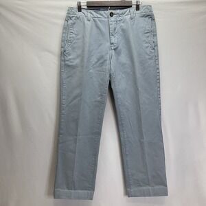 Boden Mens Light‎ Blue 100% Cotton Straight Leg Pants Size 34R